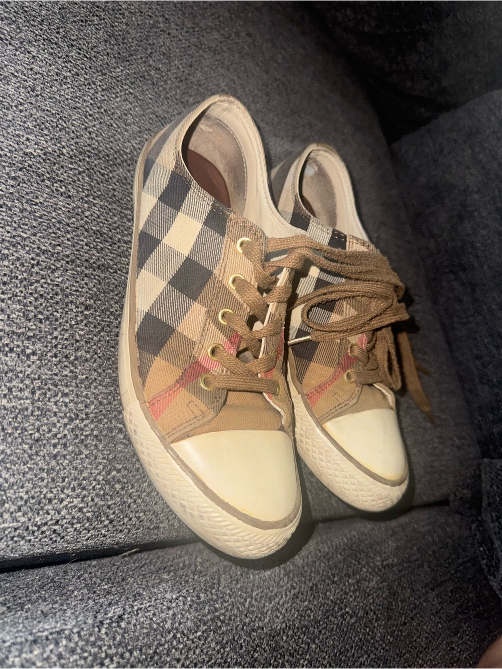 Burberry Classic checker low-Top Sneakers in Brown